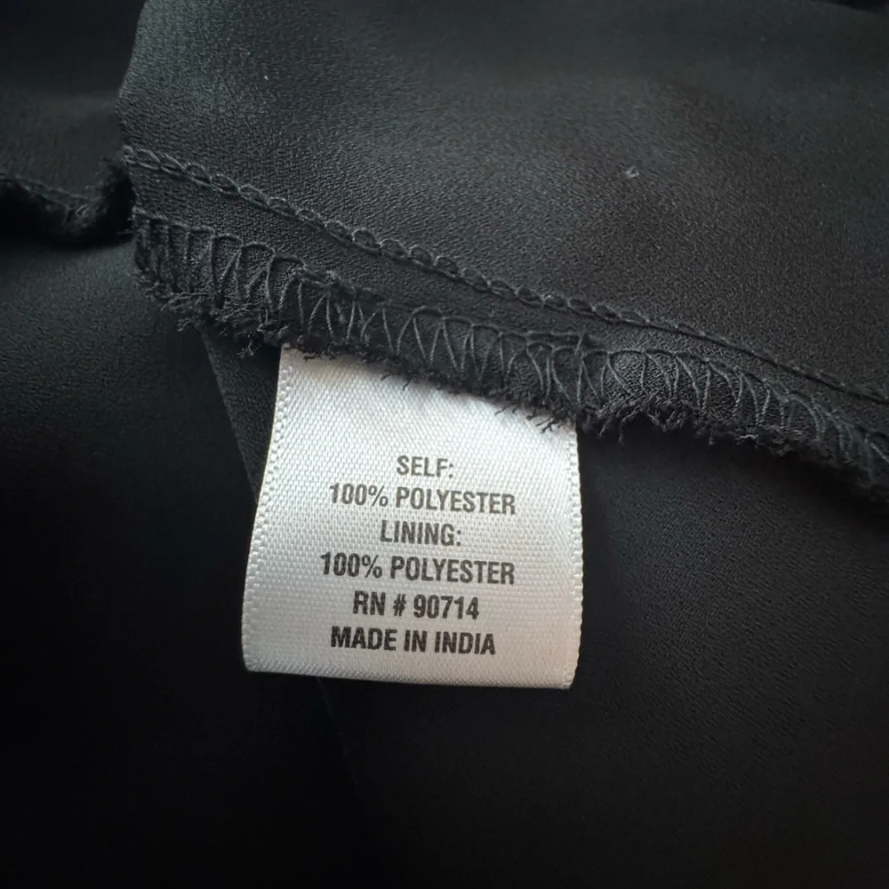 MSK Black Chiffon Dot Pattern Maxi Dress - Size XL - EUC - Only Worn Once - Picture 9 of 10